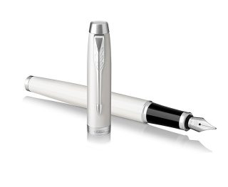 Писалка Parker Royal IM White CT + Подарък луксозна кутия с тефтер