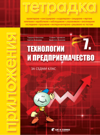 Тетрадка по технологии и предприемачество с приложения за 7. клас + комплект материали
