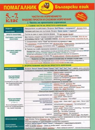 Помагалник по български език - 5. - 7. клас
