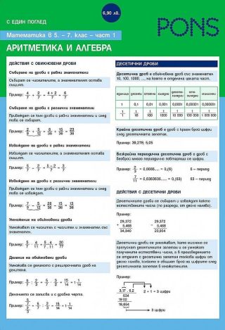 Математика с един поглед - част 1: Алгебра в 5. - 7. клас
