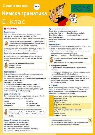 Немска граматика с един поглед - 6. клас