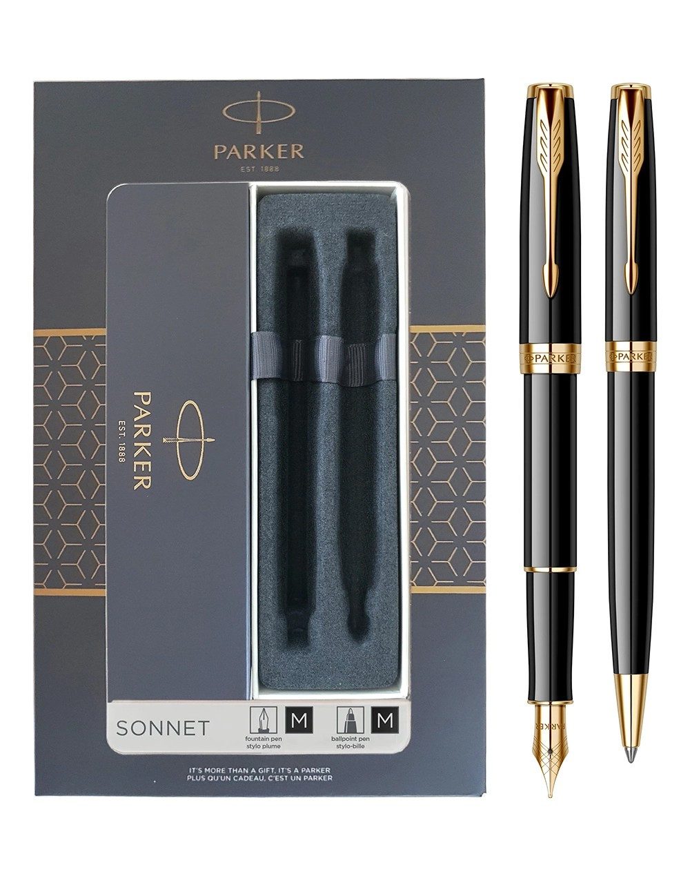 Parker Sonnet Black GT, химикалка и писалка