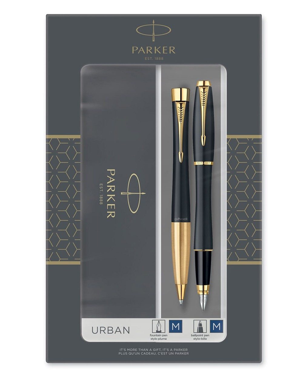 Комплект Parker Urban Black GT, химикалка и писалка