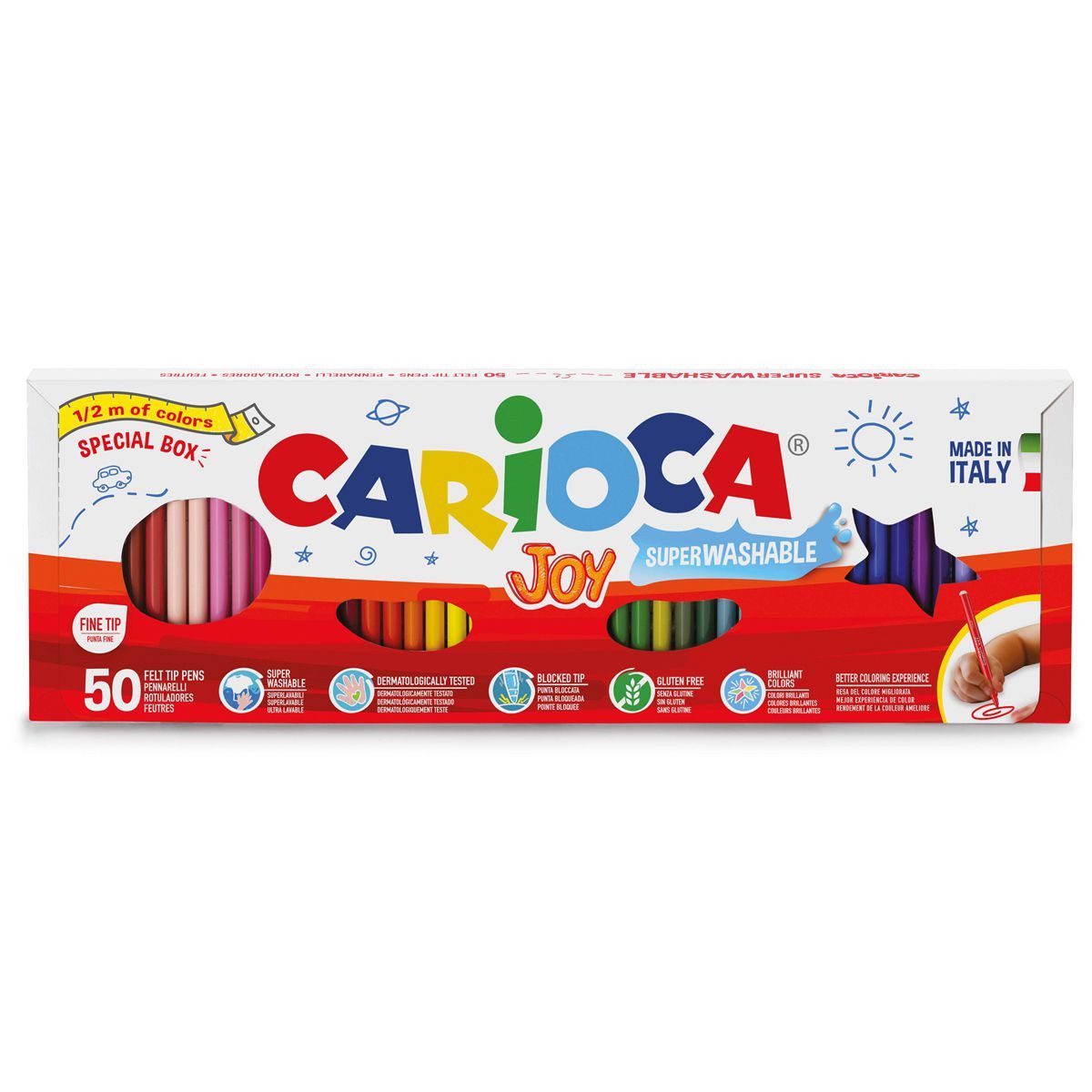 Флумастери Carioca JOY 36 цвята 50см.