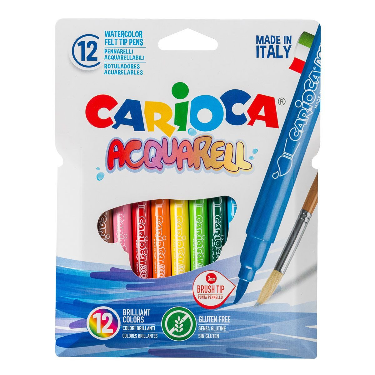 Флумастери акварелни Carioca 12 цв.