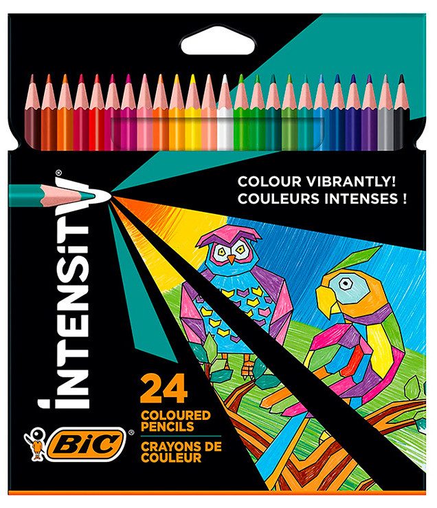Цветни моливи BIC INTENSITY, 24 цвята