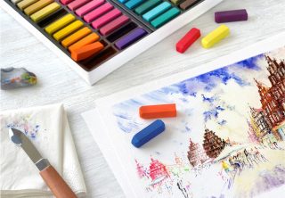 Пастели Faber-Castell Goldfaber, Soft, сух, мини, 48 цвята