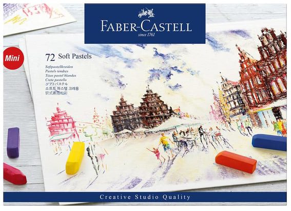 Пастели Faber-Castell Goldfaber, Soft, сух, мини, 72 цвята