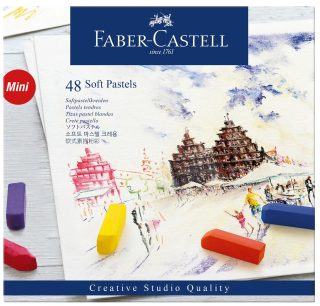 Пастели Faber-Castell Goldfaber, Soft, сух, мини, 48 цвята