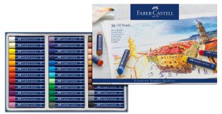 Пастели Faber-Castell Goldfaber, маслени, 36 цвята