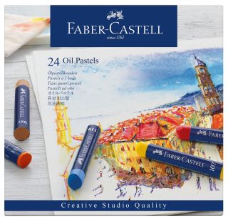 Пастели Faber-Castell Goldfaber, маслени, 24 цвята