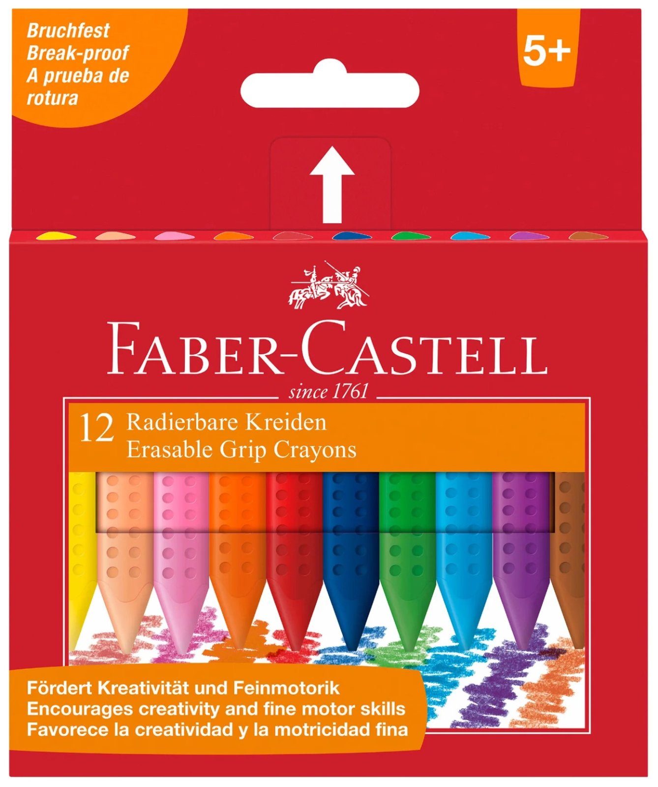 Пастели Faber-Castell Grip, 12 цвята