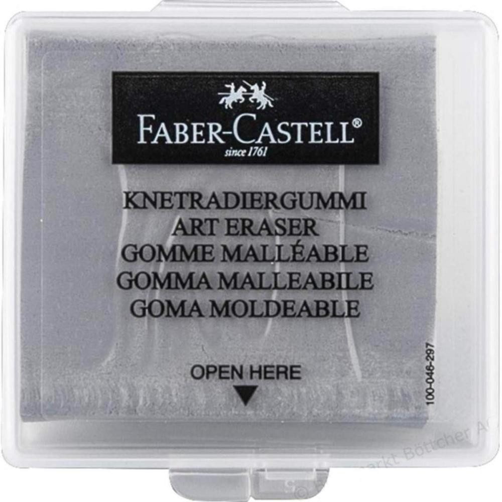 Гума Faber-Castell хлебна, сива, в пластмасова кутийка