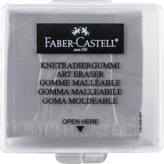 Гума Faber-Castell хлебна, сива, в пластмасова кутийка