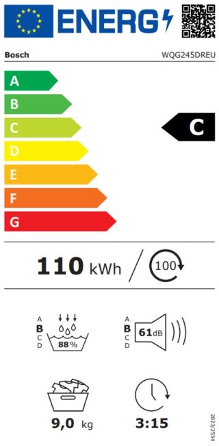 Сушилня Bosch WQG245DREU SER6 Tumble dryer with heat pump 9kg C