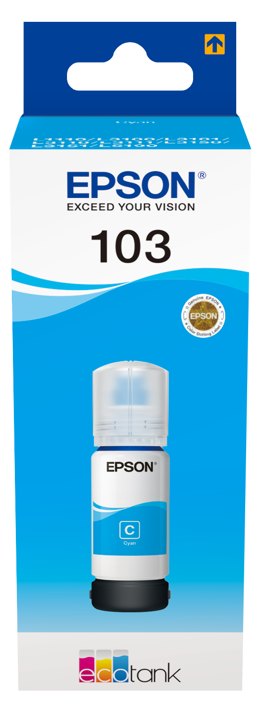 Консуматив Epson 103 EcoTank Cyan ink bottle