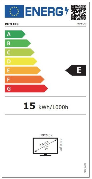 Монитор Philips 221V8, 21.5" VA WLED