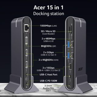 Докинг станция Acer Type C Universal docking station 15in1