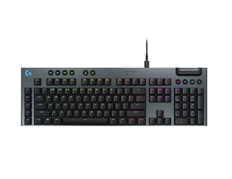 Клавиатура Logitech G915 X Low Profile Wired Gaming Keyboard, BLACK, US INT`L, EMEA28i-935