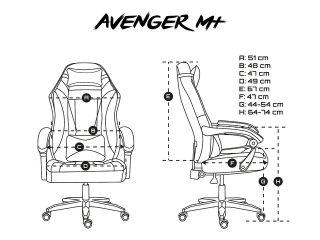 Геймърски стол Fury Gaming Chair Avenger M+ Black-White