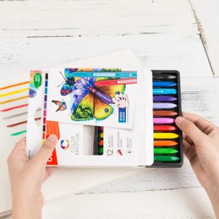 Пастели пластик Deli Color Emotion EC20000, 12 цвята