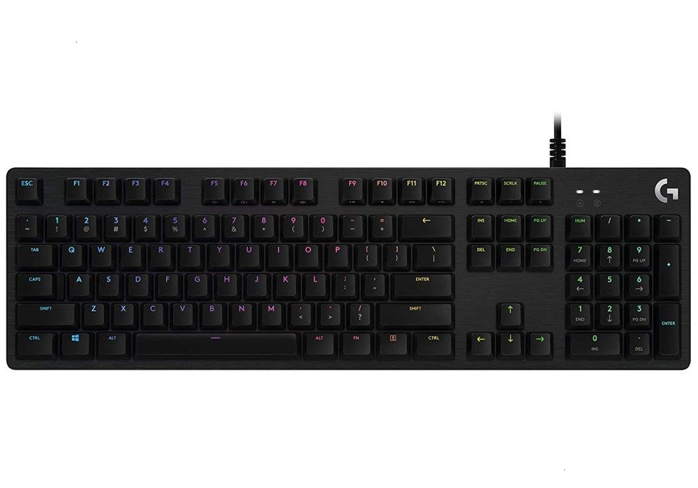 Клавиатура Logitech G512 Keyboard, GX Blue Clicky, Lightsync RGB, USB Passthrough, Aluminum Alloy, Game Mode, Black Carbon