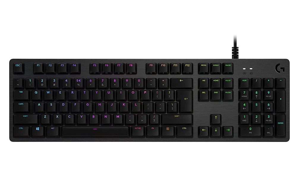 Клавиатура Logitech G512 Keyboard, GX Red Linear, Lightsync RGB, USB Passthrough, Aluminum Alloy, Game Mode, Black Carbon