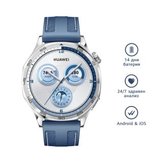 Часовник Huawei Watch GT5 Vili-B19W 1.43", Blue Woven