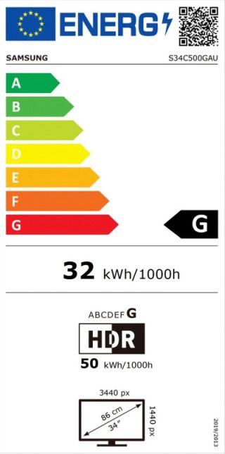 Монитор Samsung 34S50GC, 34" VA, 100 Hz, 5 ms GTG, 3440x1440