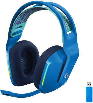 Слушалки Logitech G733 Wireless Headset, Lightsync RGB, Lightspeed Wireless, Blue