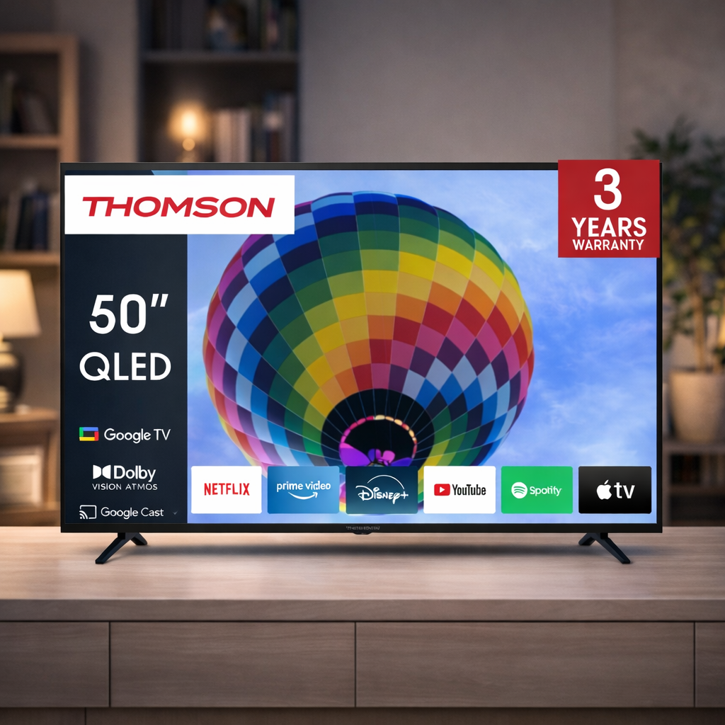 Телевизор Thomson 50" 50QG4S14, QLED Google TV, 4K UHD