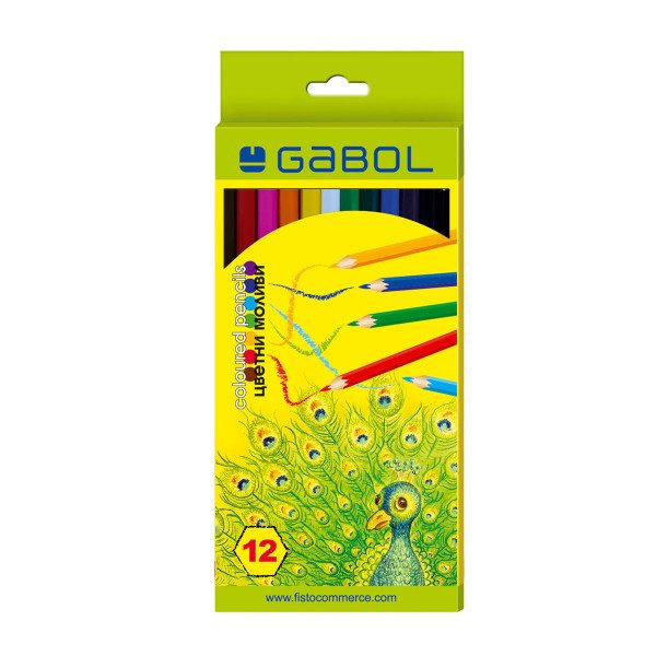Цветни моливи Gabol, 12 цвята