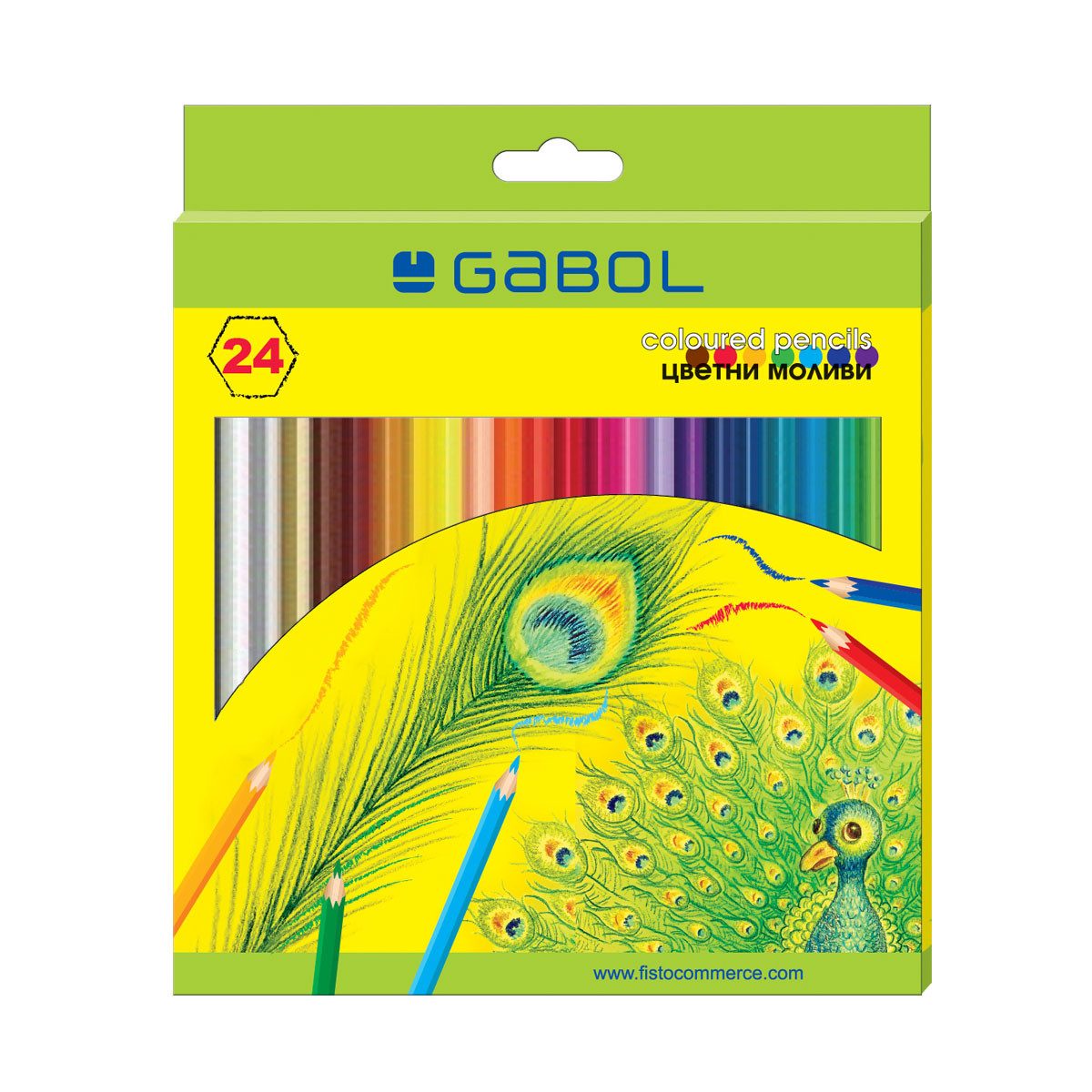 Цветни моливи Gabol, 24 цвята