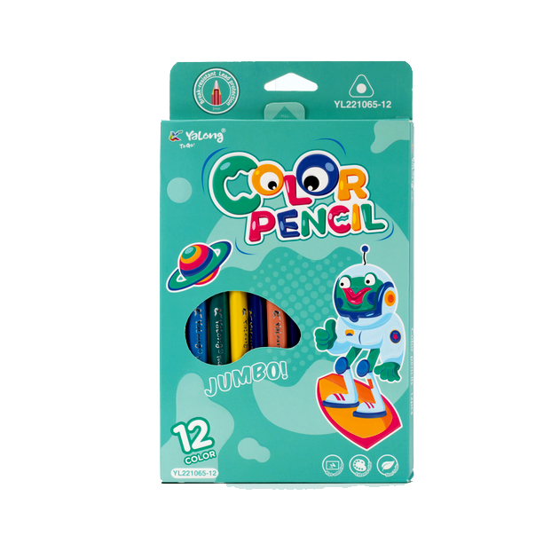 Цветни моливи 12 цвята Yalong JUMBO YL221065