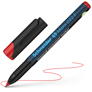 Перманентен маркер Schneider Maxx 222 F, 0.7 мм, червен