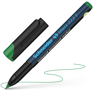 Перманентен маркер Schneider Maxx 222 F, 0.7 мм, зелен