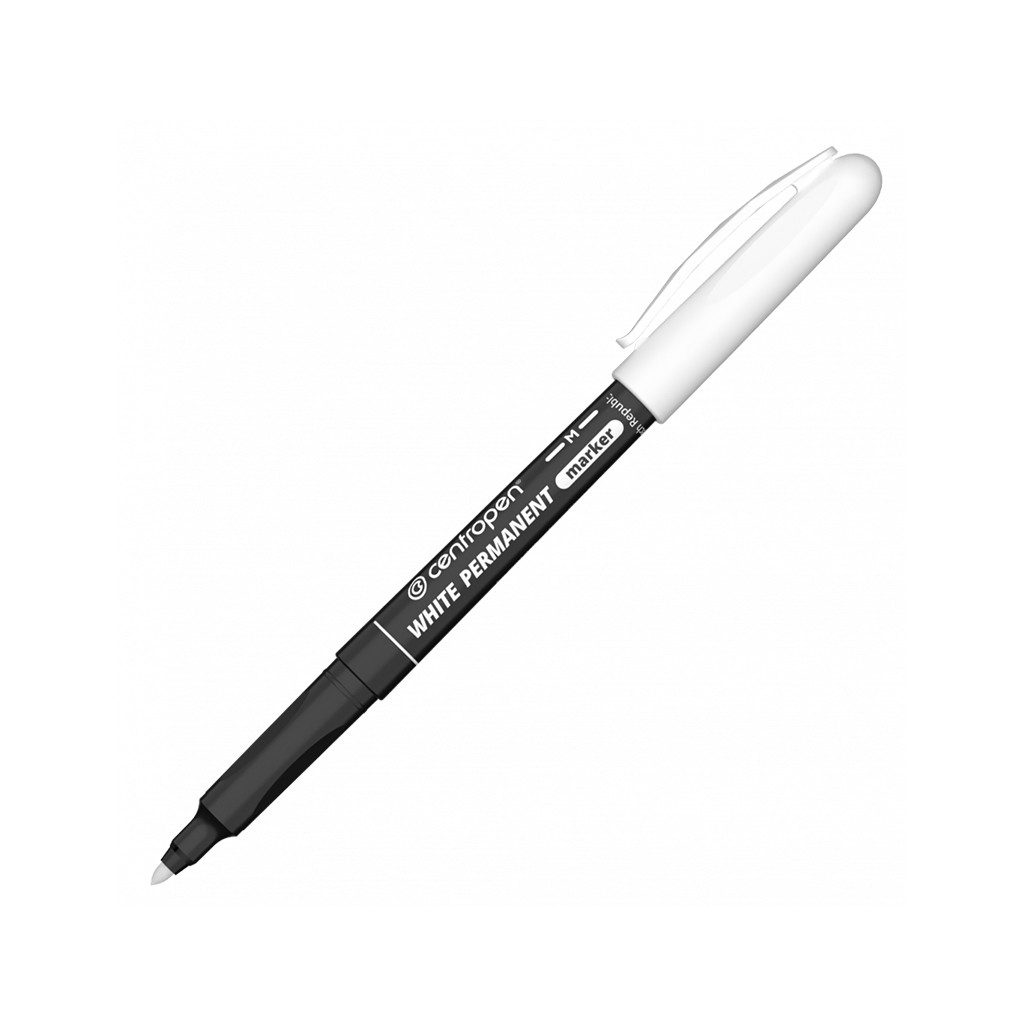 Перманентен маркер Centropen 2686, бял
