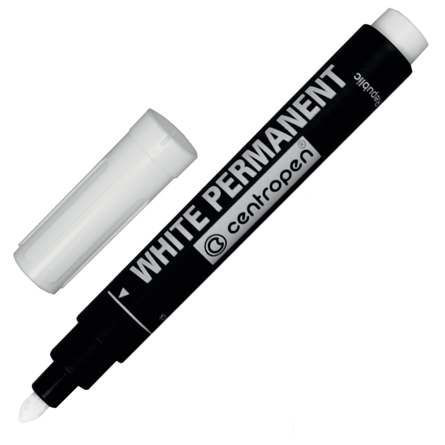 Перманентен маркер Centropen 8586, бял