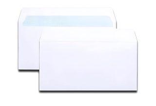 Плик бял DL, 110/220, самозалепващ