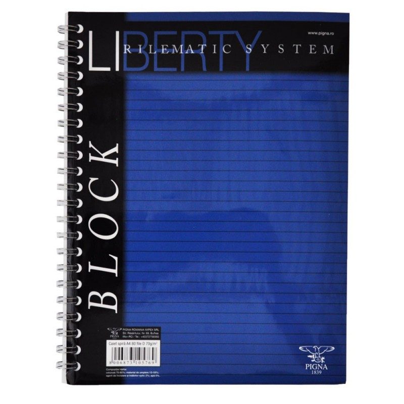 Тетрадка ГФ 80л. спирала офсет Пиня Liberty