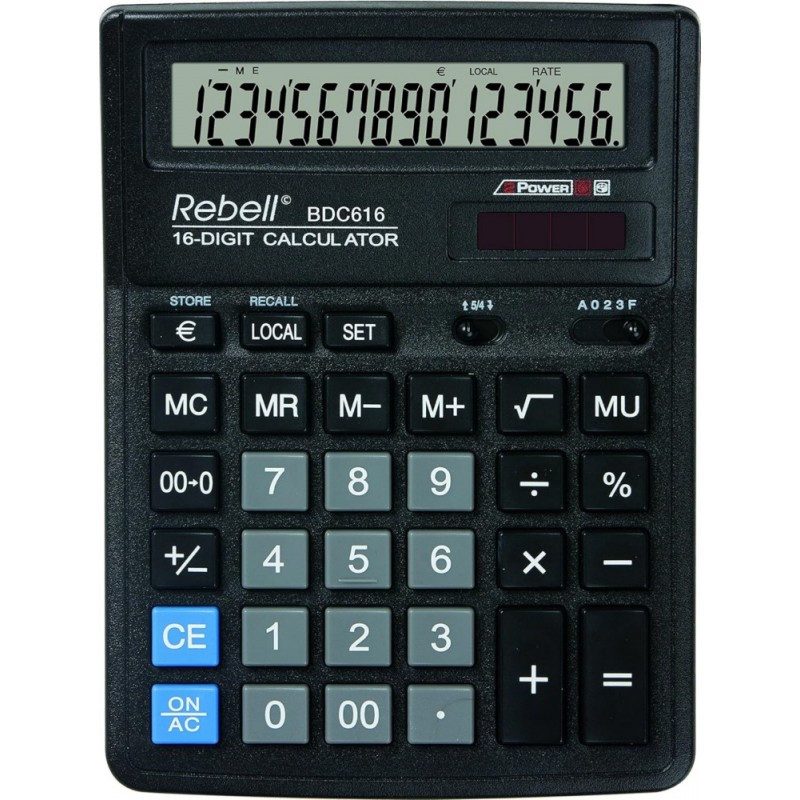Калкулатор с евро конверсия Rebell разряден BDC 616, 193/143