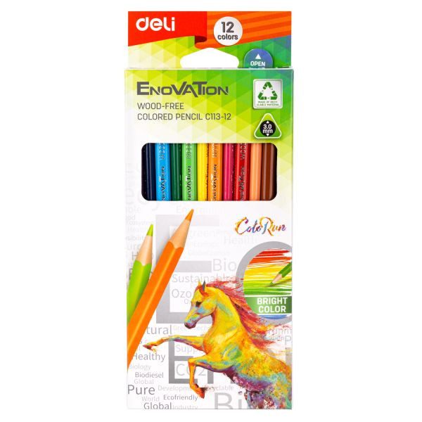 Цветни моливи Deli Enovation 12 цвята