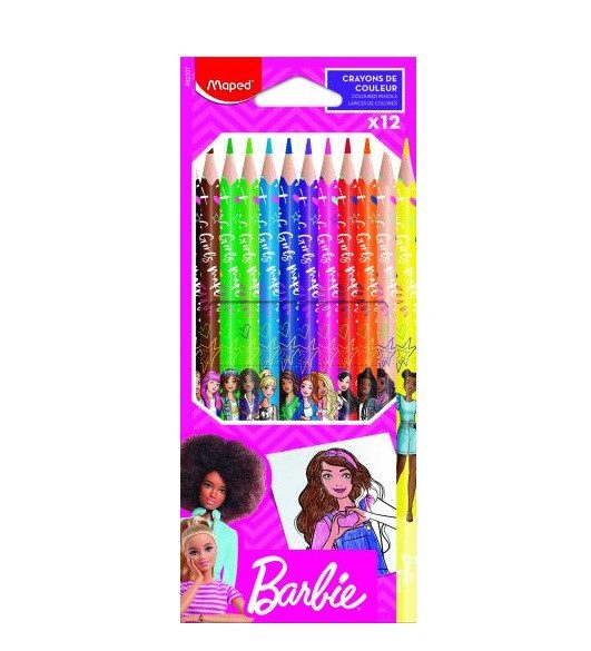 Цветни моливи Maped Barbie,12 цвята