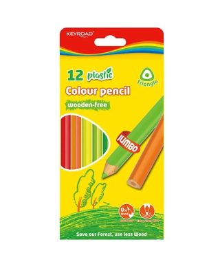 Цветни моливи Keyroad Jumbo 12 цвята,  KR972396