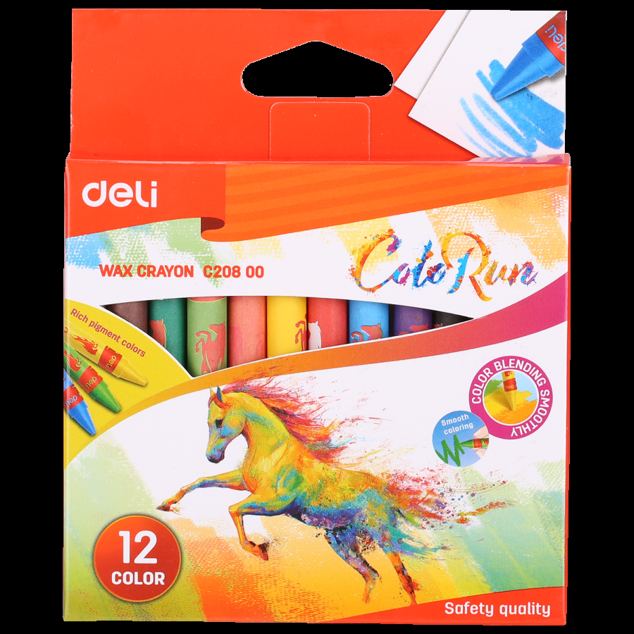 Пастели восъчни 12 цв. Deli Colorun 20800