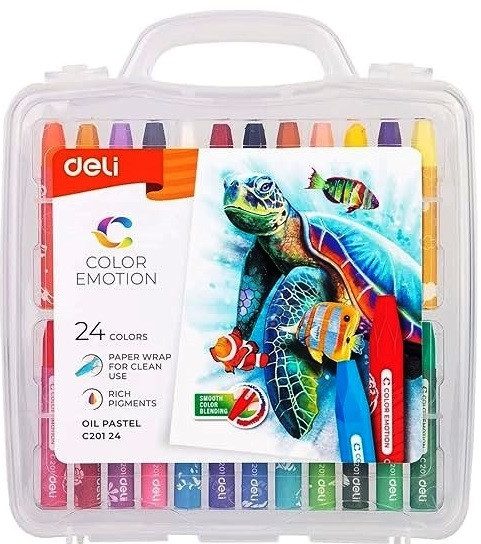 Маслени пастели Deli Color Emotion 24 цв.,C201 24