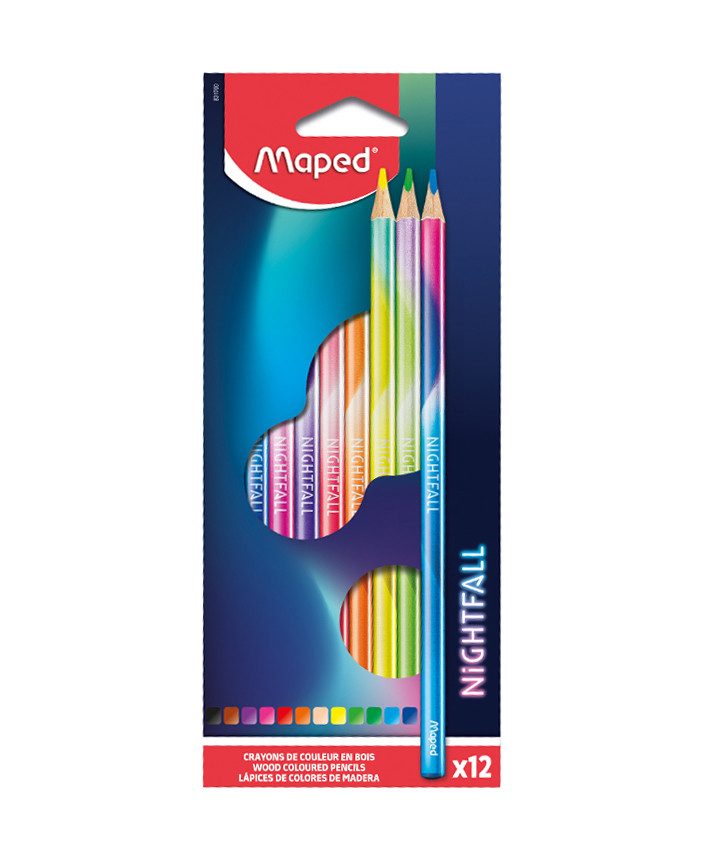 Цветни моливи Maped NIGHTFALL 12 цвята