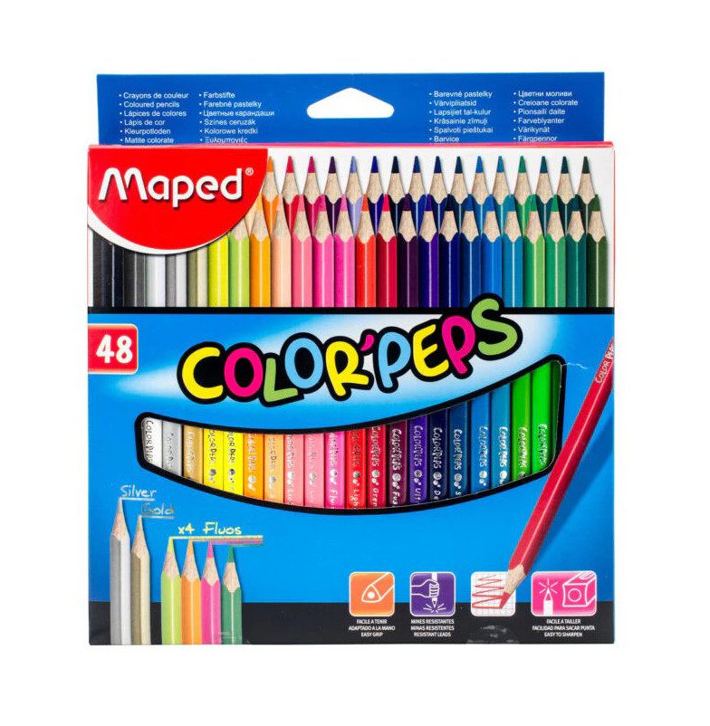 Цветни моливи Maped 48 цвята