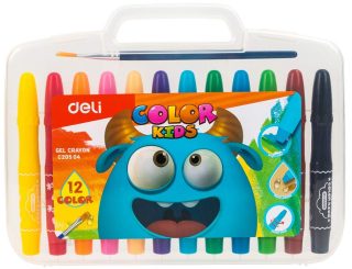 Пастели 12цв. гелови Deli Color Kids 20504