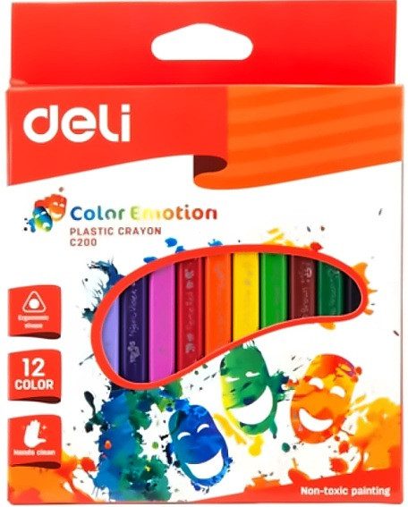 Пастели 12цв. пластик Deli Color Emotion C200
